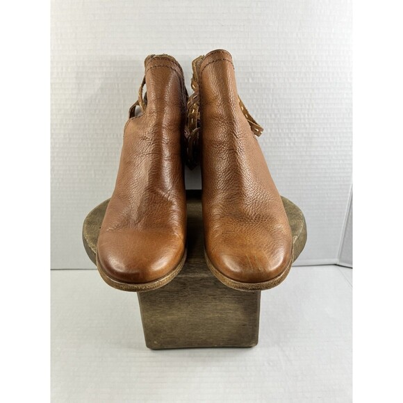 Frye Naomi Pickstitch Ankle Shooties Womens Size 7.5B Whiskey Brown Leather Zip - Picture 5 of 11